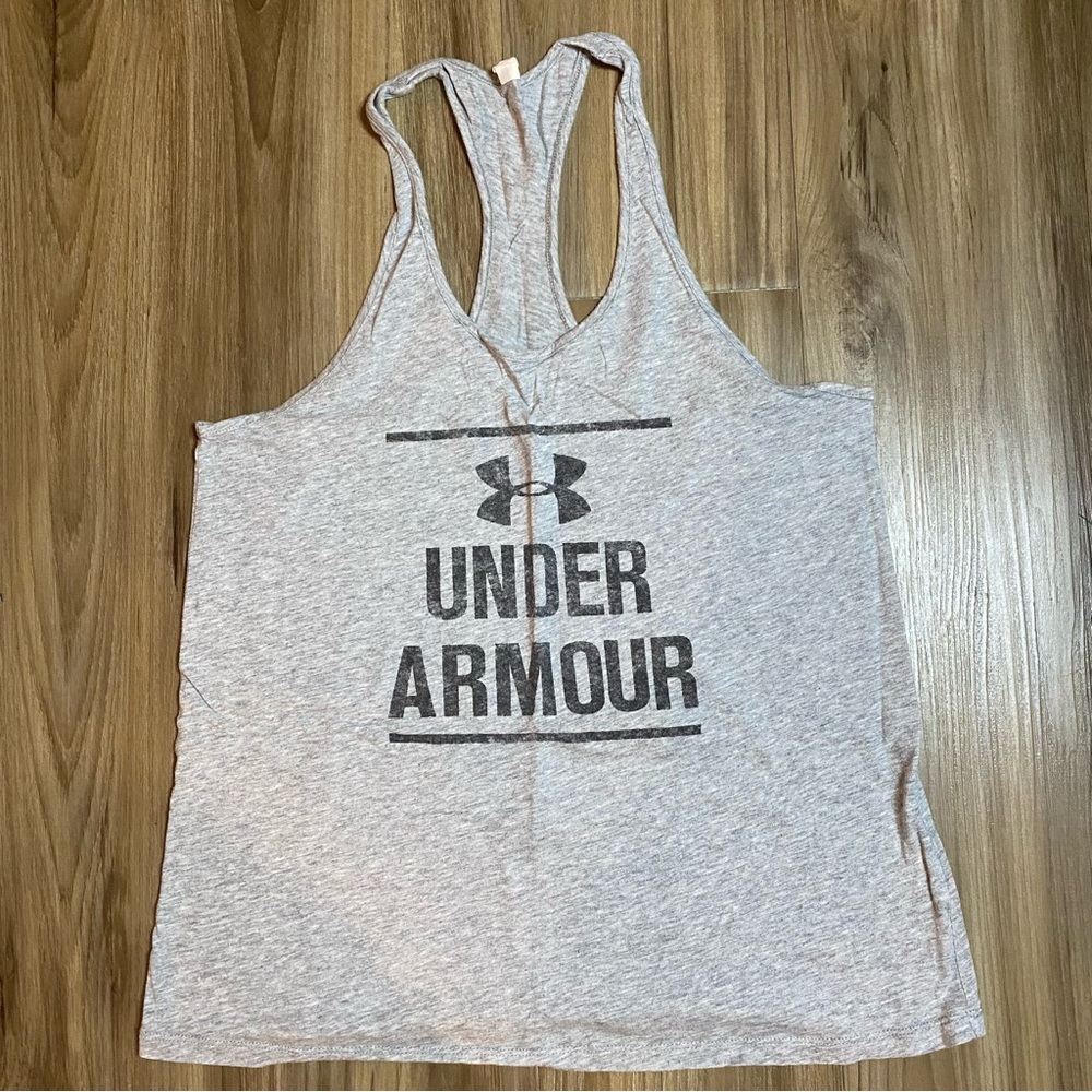 Under Armour Grey Activewear Racerback Tank Top